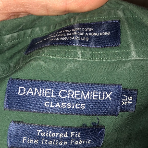 Men’s Green Italian Fabric Shirt - Picture 3 of 4